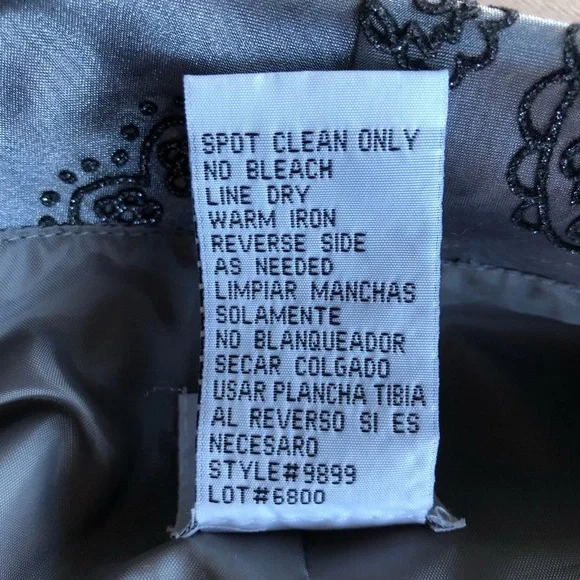 R&M RICHARDS Gunmetal Embroidered Floral Duster Jacket organza style 18 - Picture 15 of 16